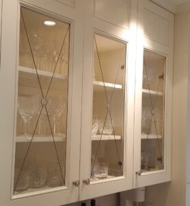 Exquisite art glass for transitional kitchen
