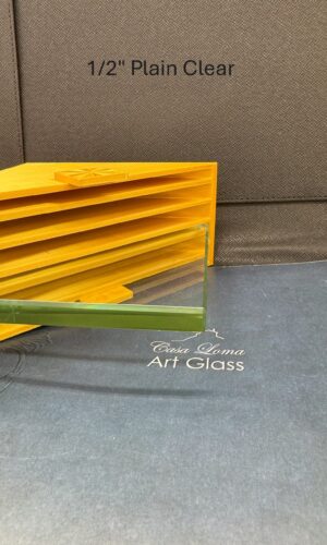 1/2" Thick Plain Clear Glass Shelf - Tempered and polished