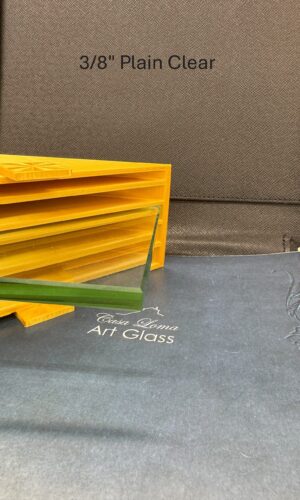 3/8" Thick Plain Clear Glass Shelf - Tempered and polished