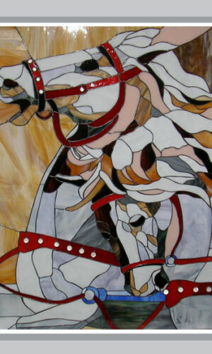 Art Insert Stained Glass Horse